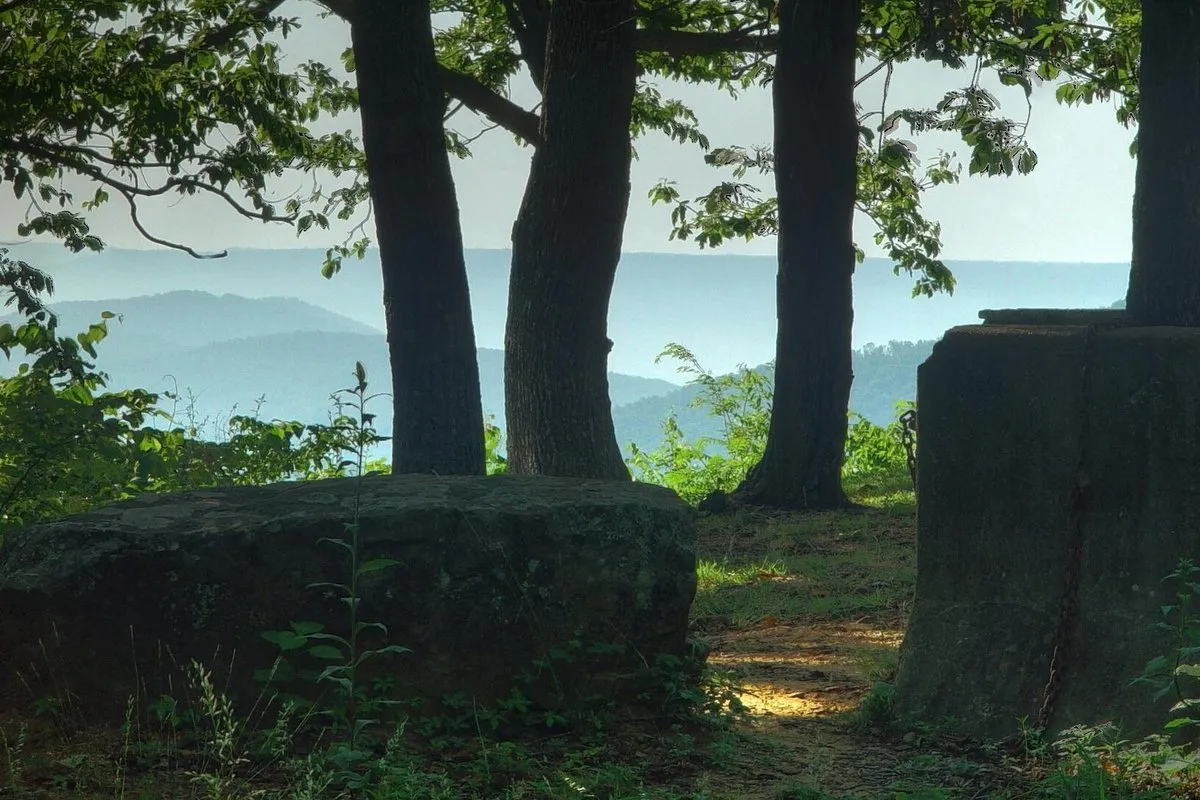 Scenic forested mountain view at Monte Sano State Park, Alabama