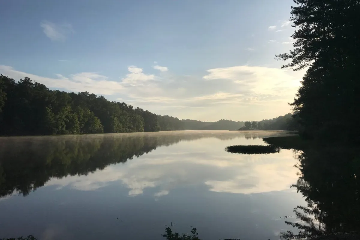 Scenic forested ridgeline view at Oak Mountain State Park, Alabama