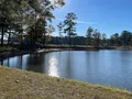 Scenic lakeshore view at Wind Creek State Park, Alabama, with tall pines reflected in the calm waters of Lake Martin