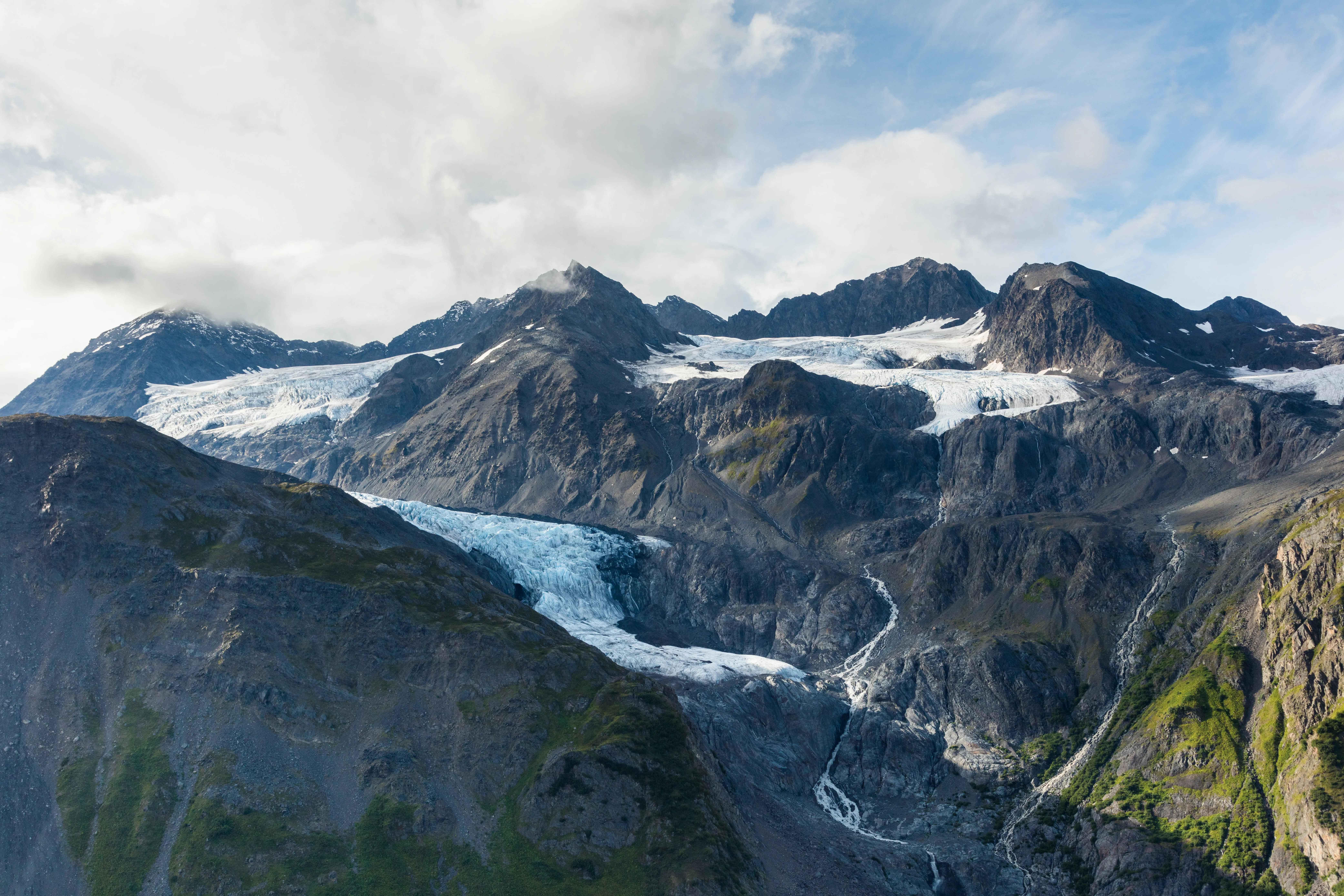 View of a glacier in Chugach State Park, Alaska, United States.