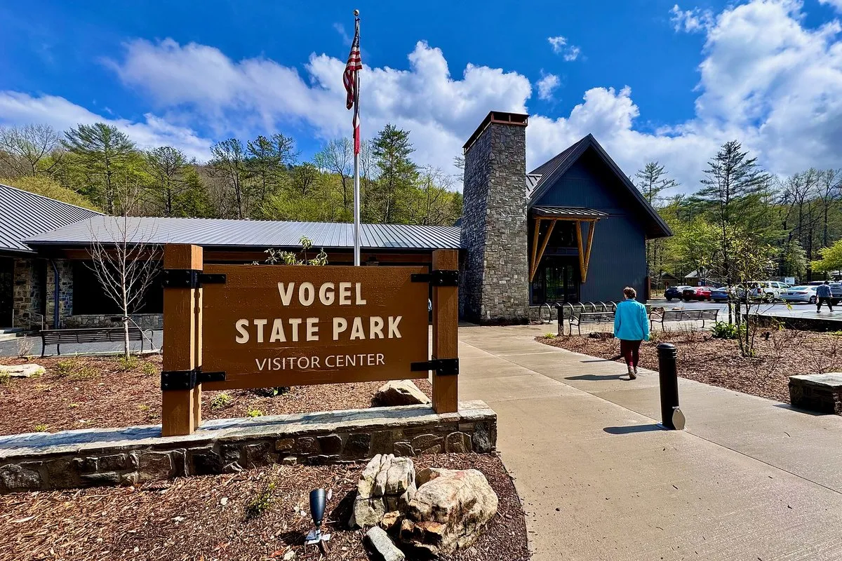 Scenic forested mountain landscape at Vogel State Park, Georgia