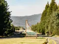 Welcome signage at the entrance to Farragut State Park, Kootenai County, Idaho.