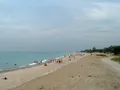 Scenic view of the sandy Lake Michigan shoreline and dunes at Adeline Jay Geo-Karis Illinois Beach, Illinois