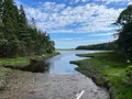 Scenic view of Reid State Park's sandy beach and Atlantic coastline, Maine