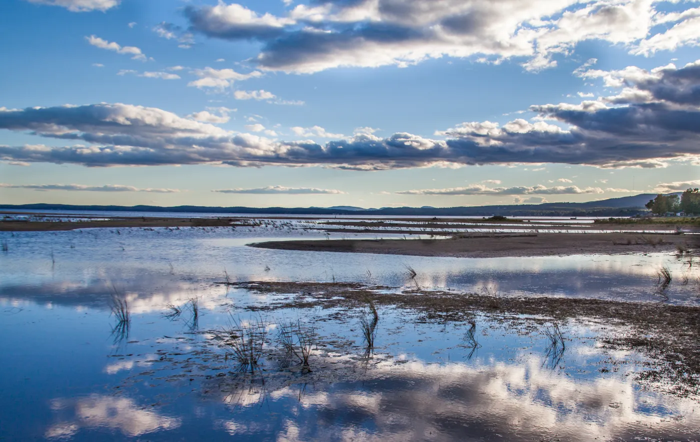 Lake view in Sebago Lake State Park.
