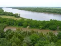 Wooded hillside and open grounds at Eugene T. Mahoney State Park, Nebraska