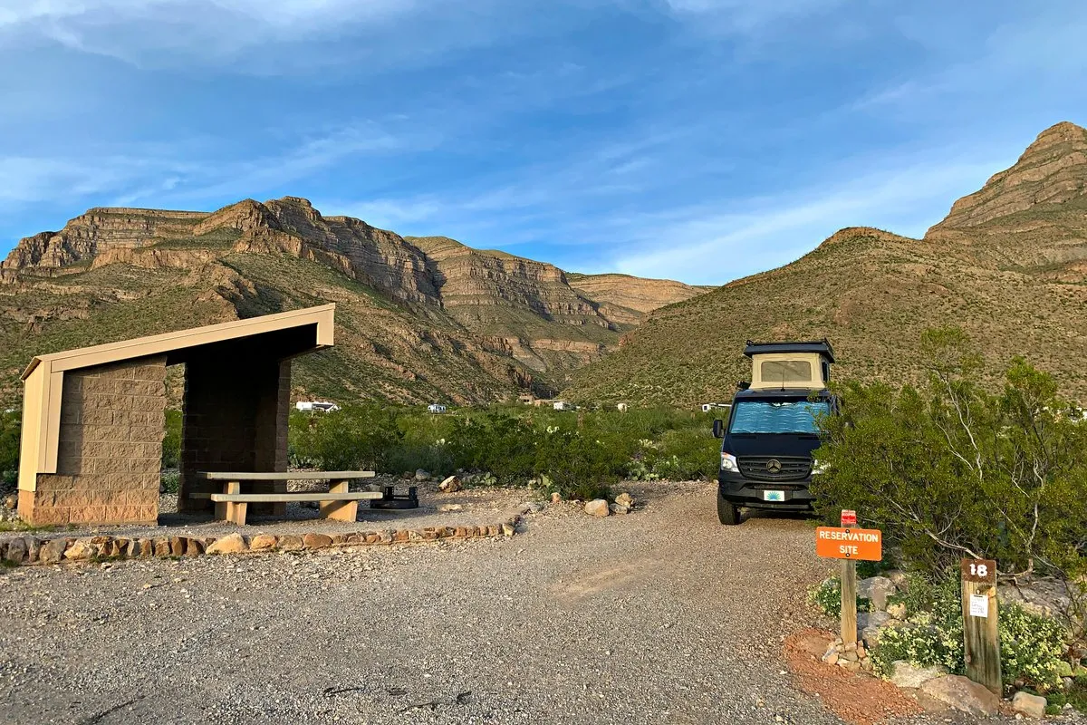 Scenic view of the rugged canyon walls and desert landscape at Oliver Lee Memorial State Park, New Mexico