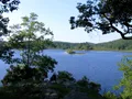 Scenic forested ridgeline and lake view at Harriman State Park, New York
