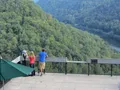 Scenic overlook view of the New River Gorge from Hawks Nest State Park, West Virginia